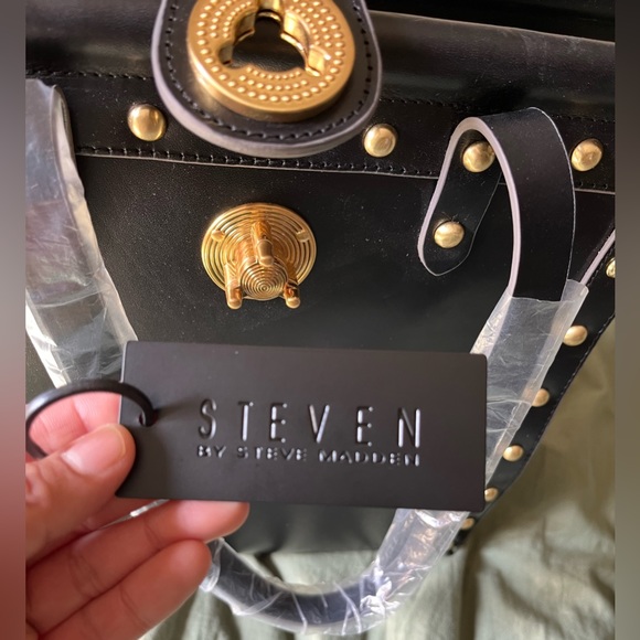 Steven by Steve Madden Firm Leather Tote bag NWOT - Picture 4 of 12